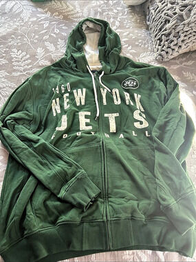 NFL New York Jets Football hoodie Men's Green & White Hoodie Size 2XL